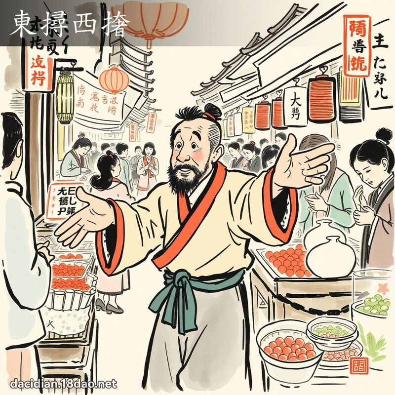 东撏西撦 配图
