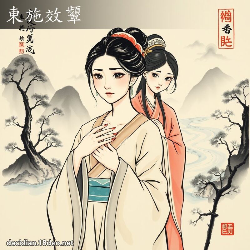 东施效顰 配图