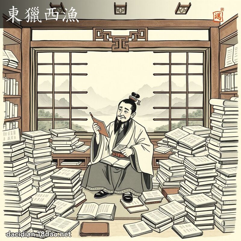 东猎西渔 配图