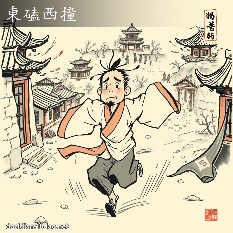 东磕西撞 配图