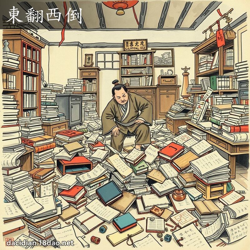 东翻西倒 配图
