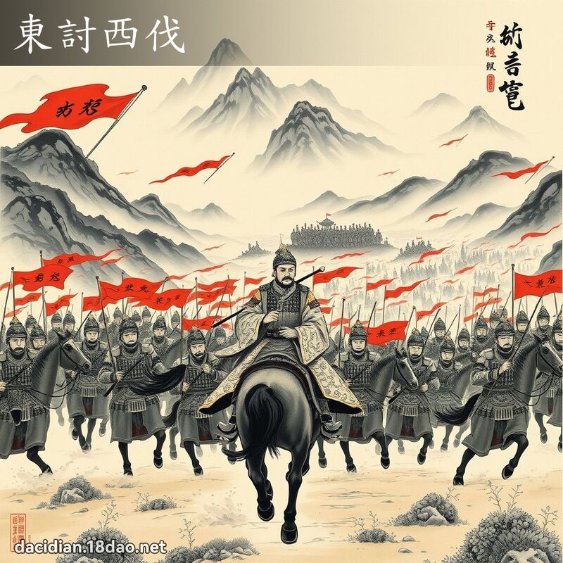 东討西伐 - 中华成语配图