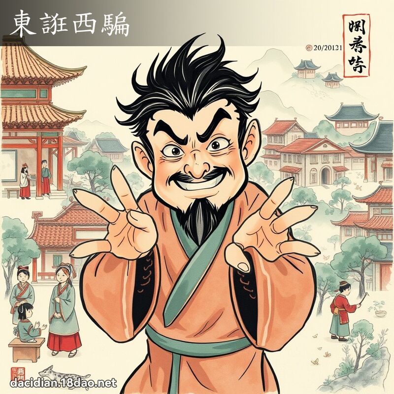 东誑西骗 - 中华成语配图