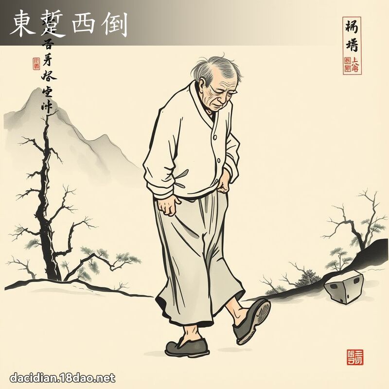 东踅西倒 - 中华成语配图