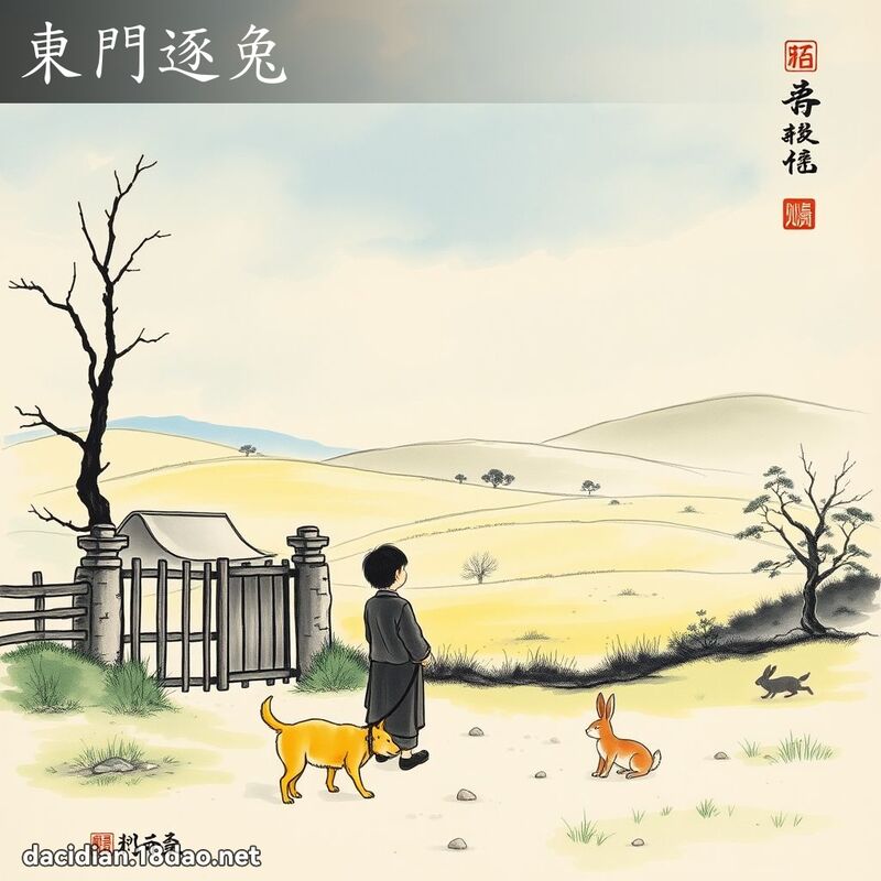 東門逐兔 配图
