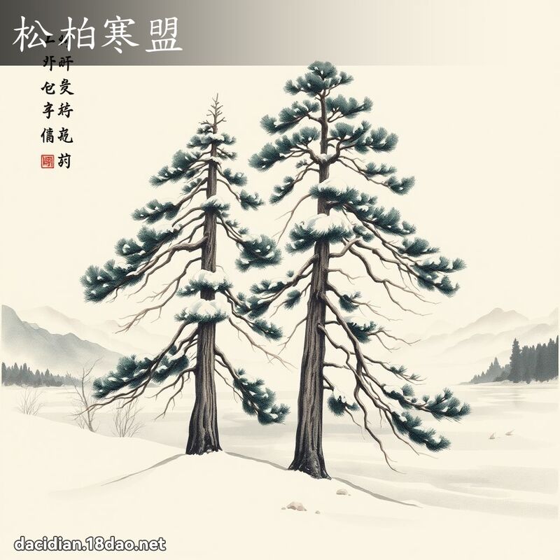 松柏寒盟 配图
