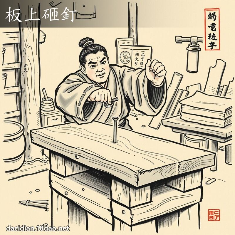 板上砸钉 配图