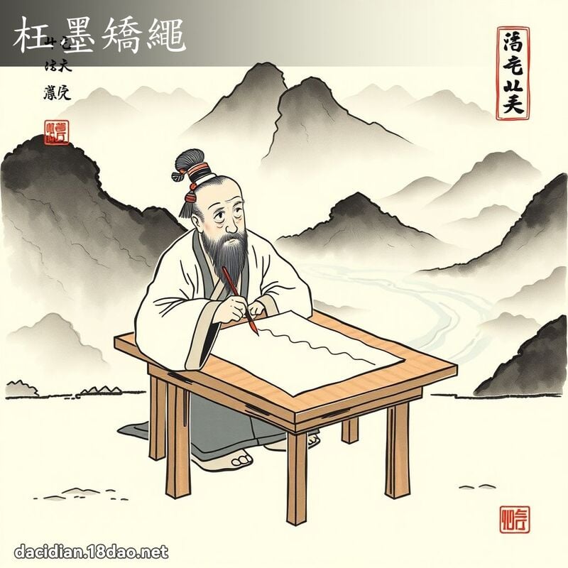 枉墨矫绳 配图