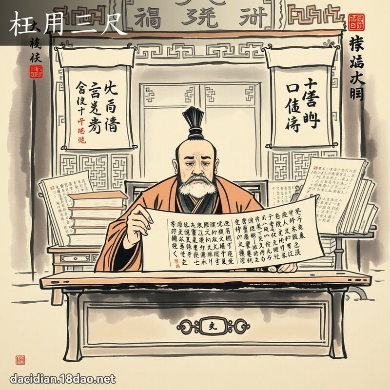 枉用三尺 配图