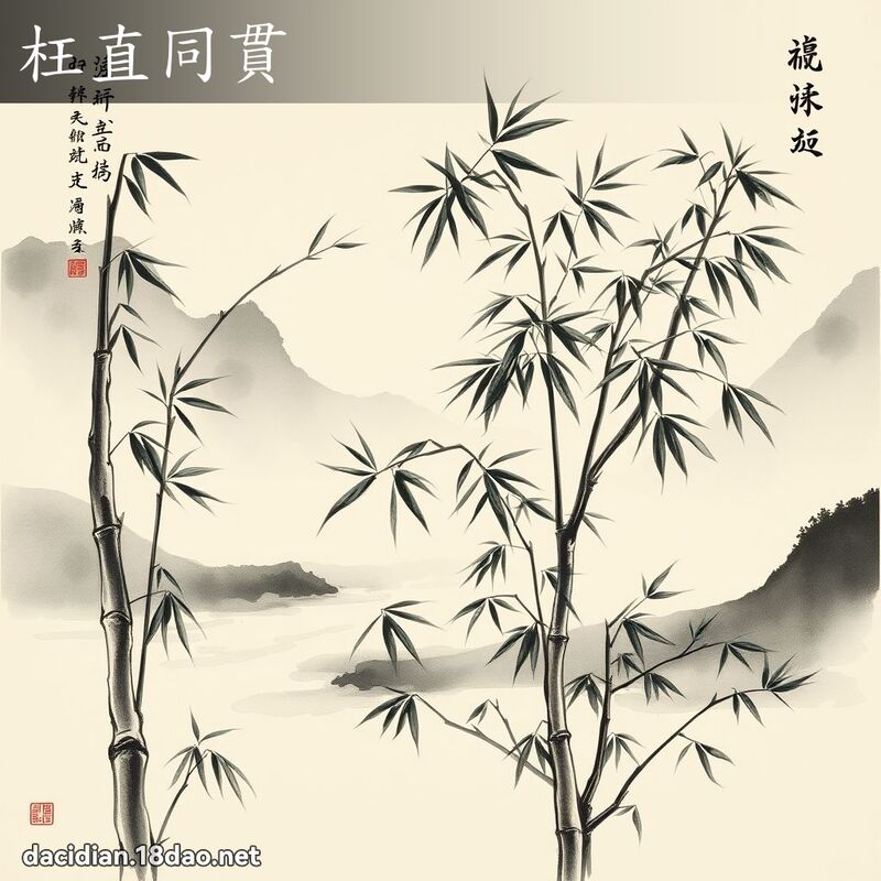 枉直同贯 配图