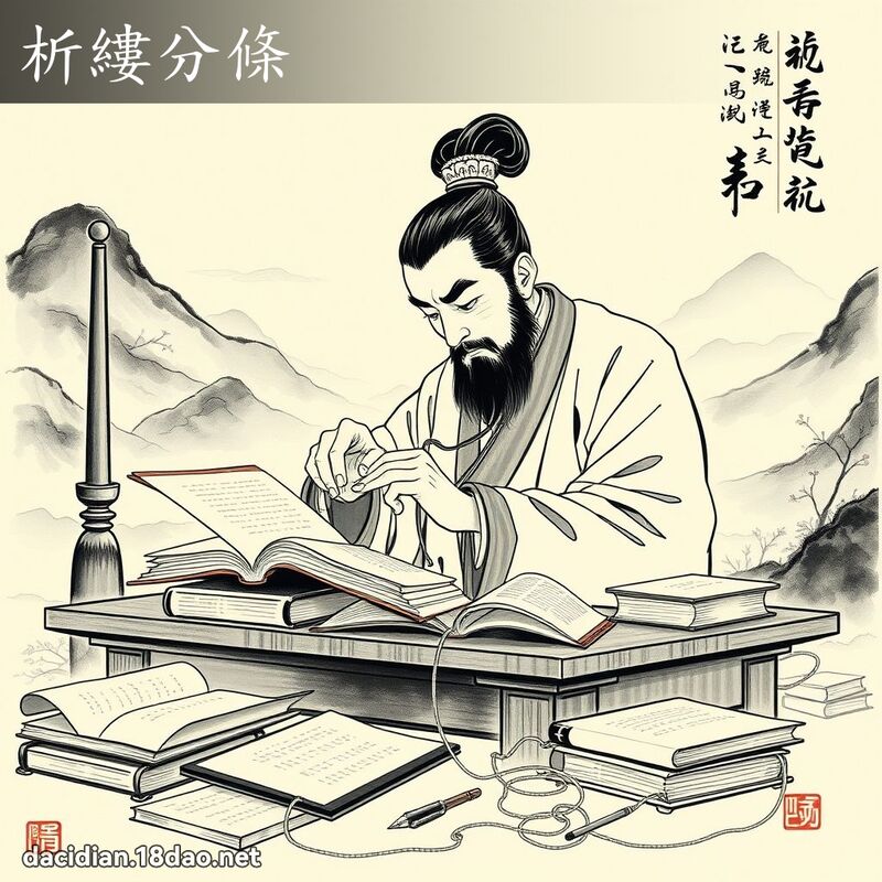 析缕分条 配图