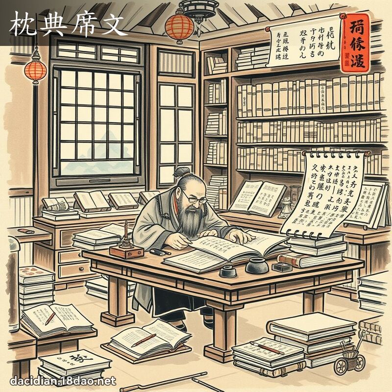 枕典席文 配图