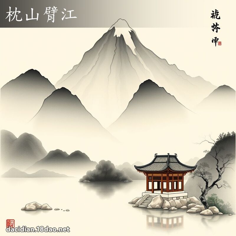 枕山臂江 配图