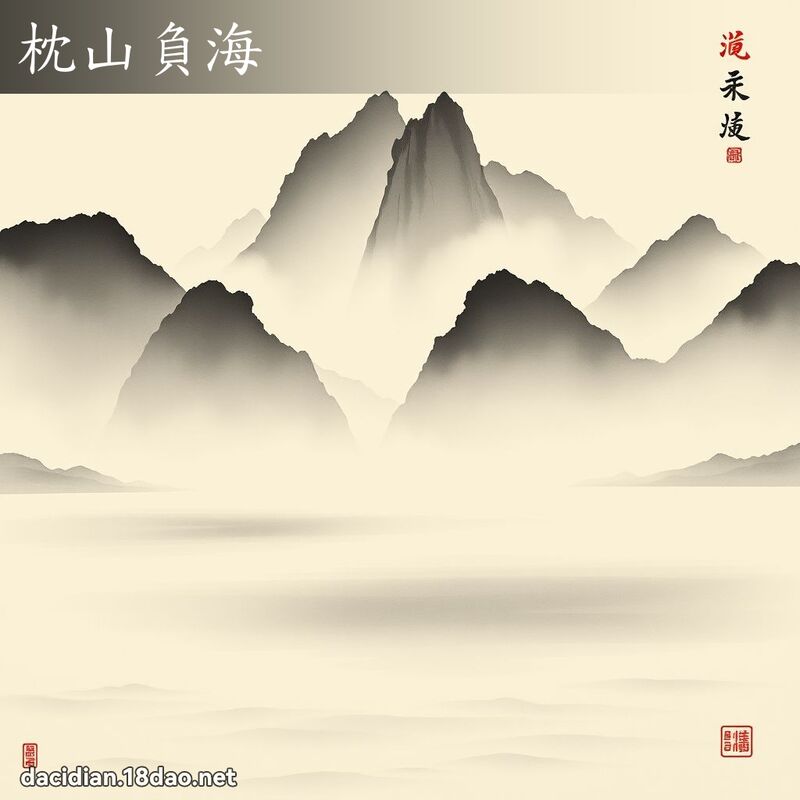 枕山负海 配图