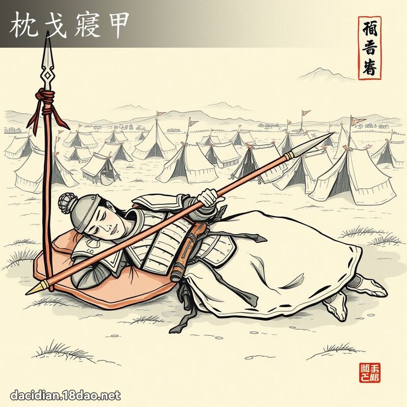 枕戈寢甲 配图