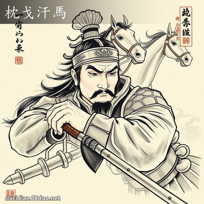 枕戈汗马 配图