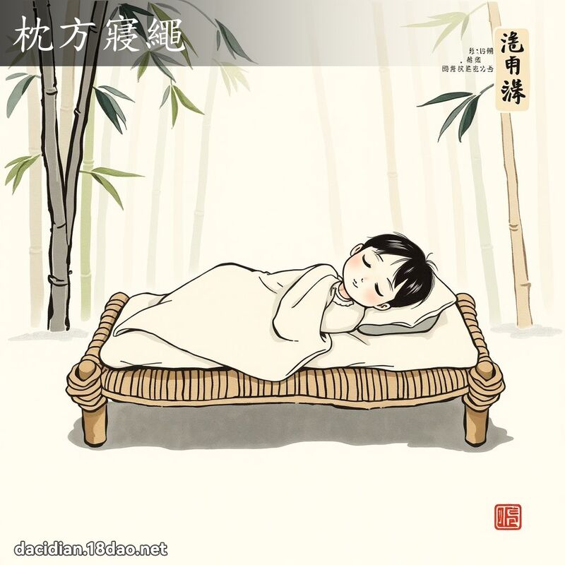 枕方寢绳 配图