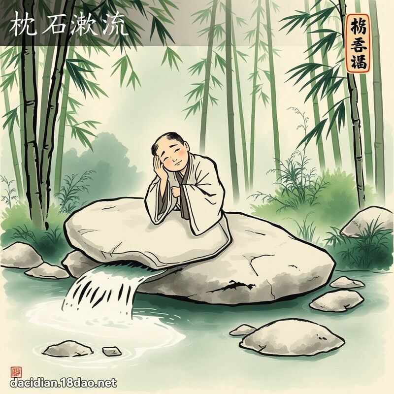 枕石漱流 配图