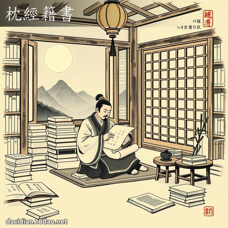 枕經籍書 配图