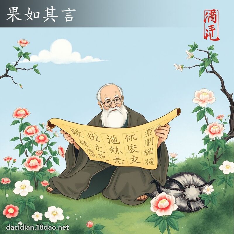 果如其言 配图