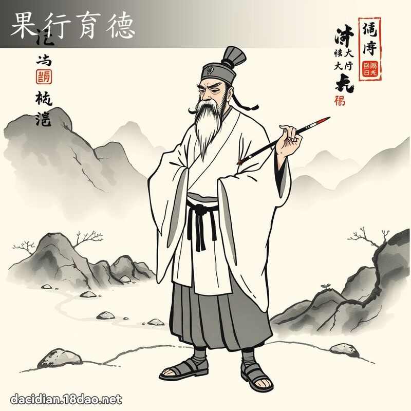 果行育德 配图