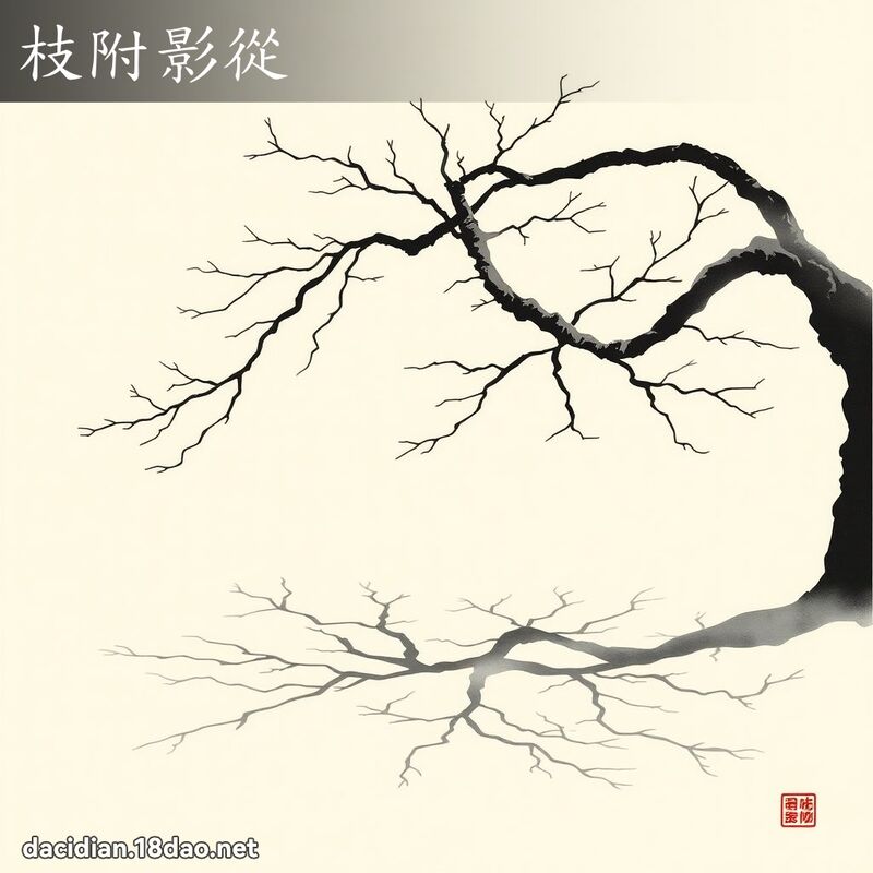 枝附影從 配图