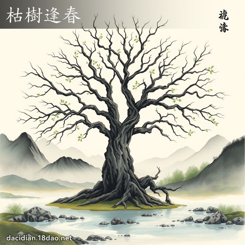 枯樹逢春 配图
