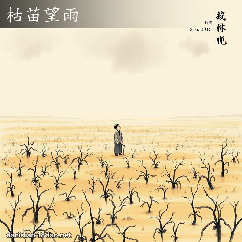枯苗望雨 配图