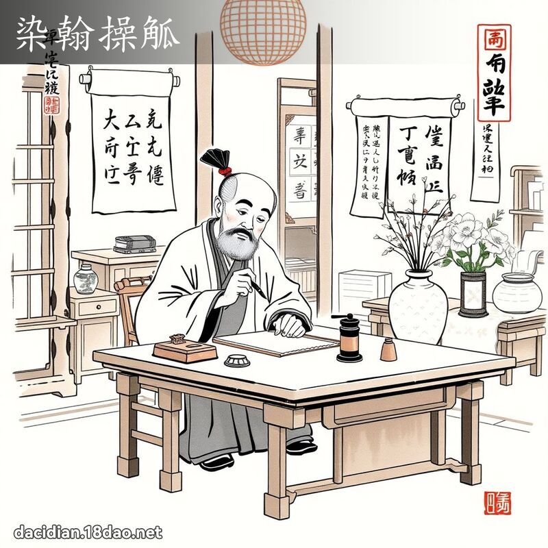 染翰操觚 配图