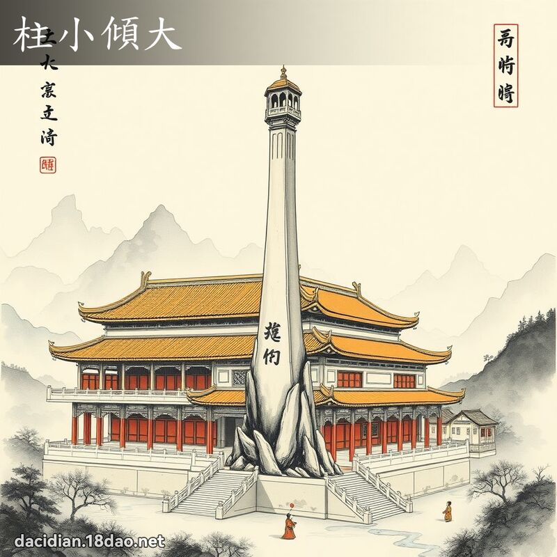 柱小倾大 配图