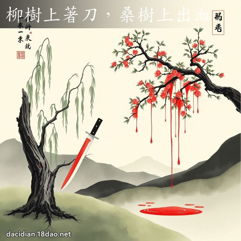 柳树上著刀,桑树上出血 配图