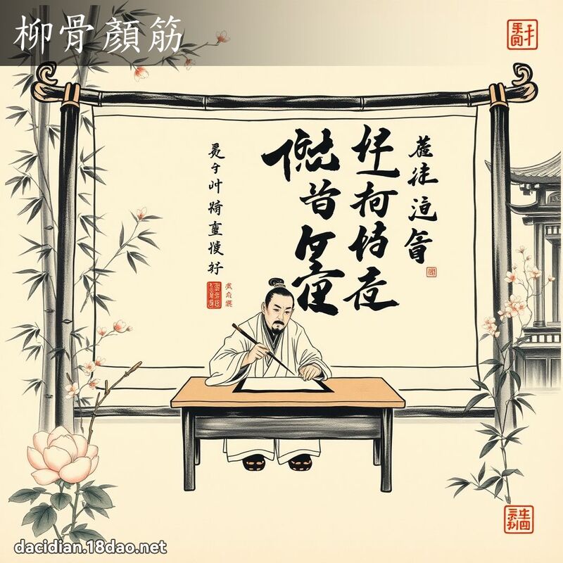 柳骨顏筋 配图