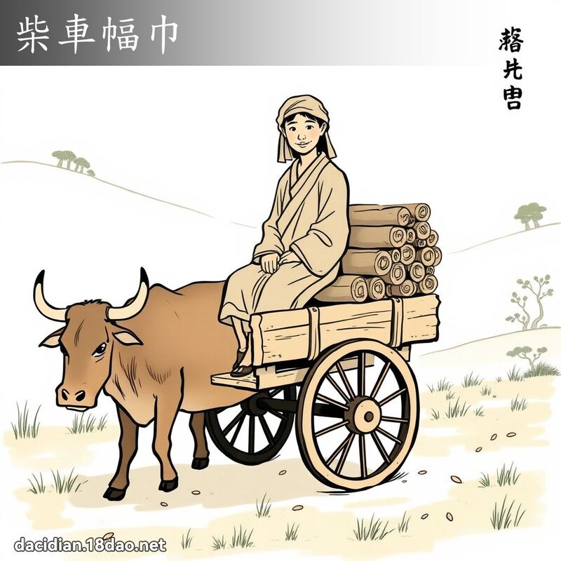 柴车幅巾 配图