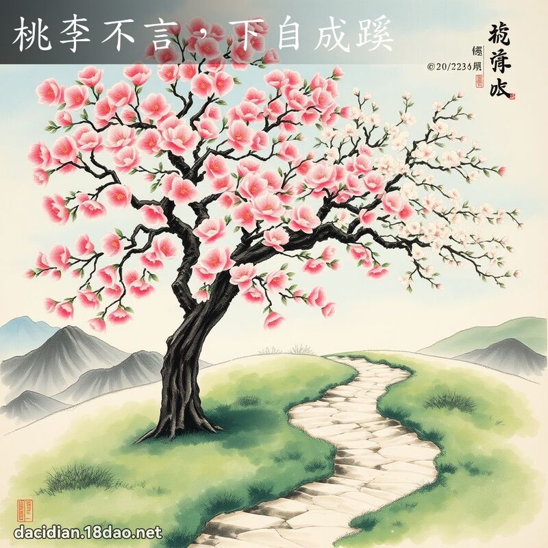 桃李不言,下自成蹊 配图