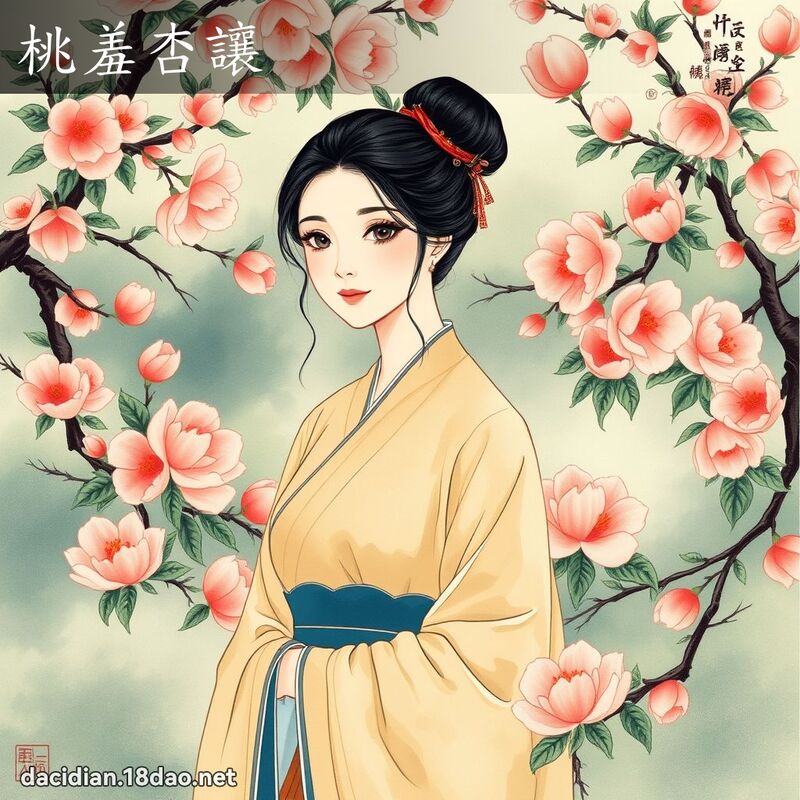 桃羞杏让 配图
