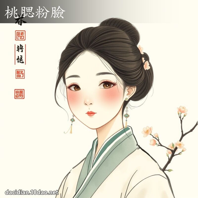 桃腮粉脸 配图