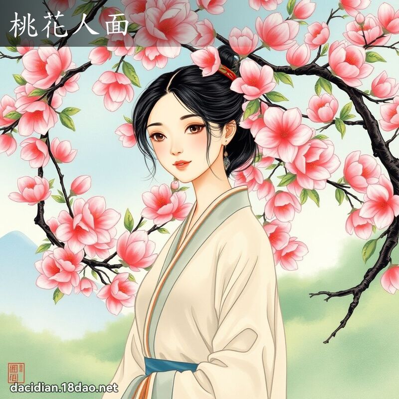 桃花人面 配图