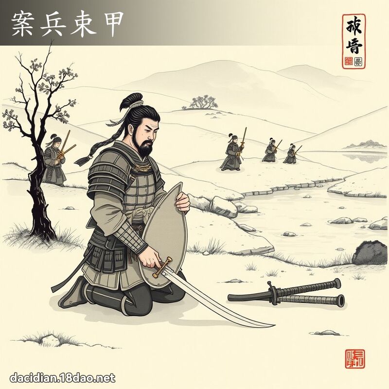 案兵束甲 - 中華成語配圖