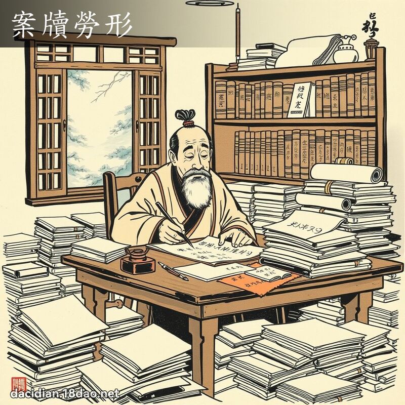案牘劳形 配图