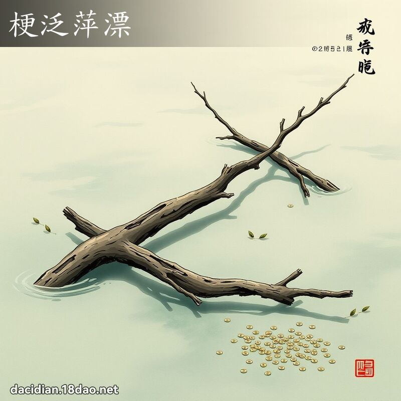 梗泛萍漂 配图