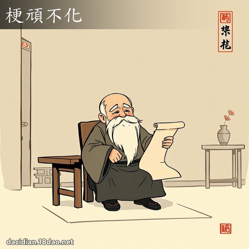 梗顽不化 配图