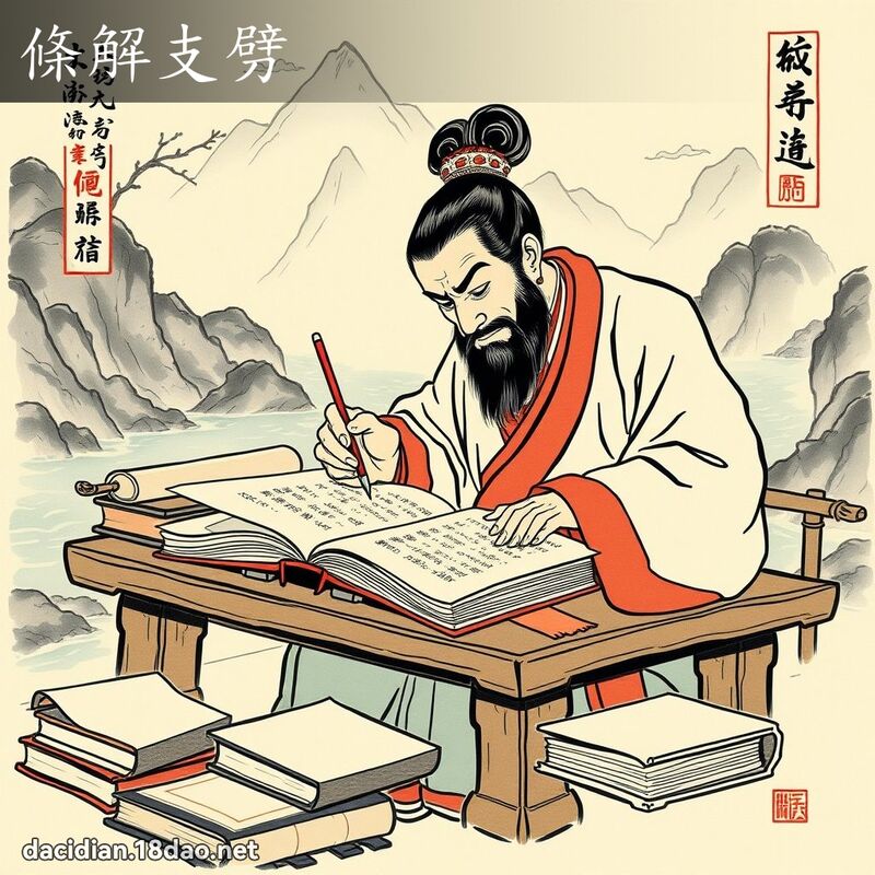 条解支劈 配图