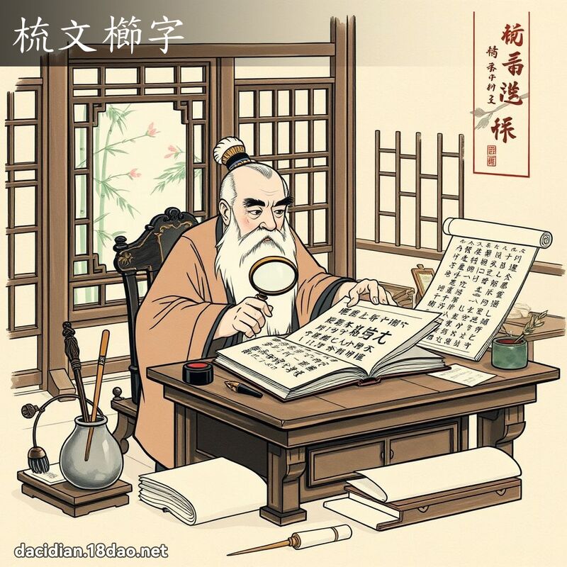 梳文櫛字 配图