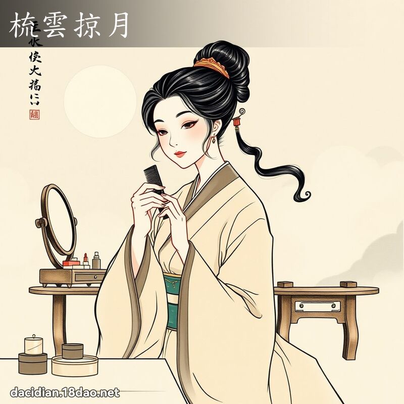 梳云掠月 配图