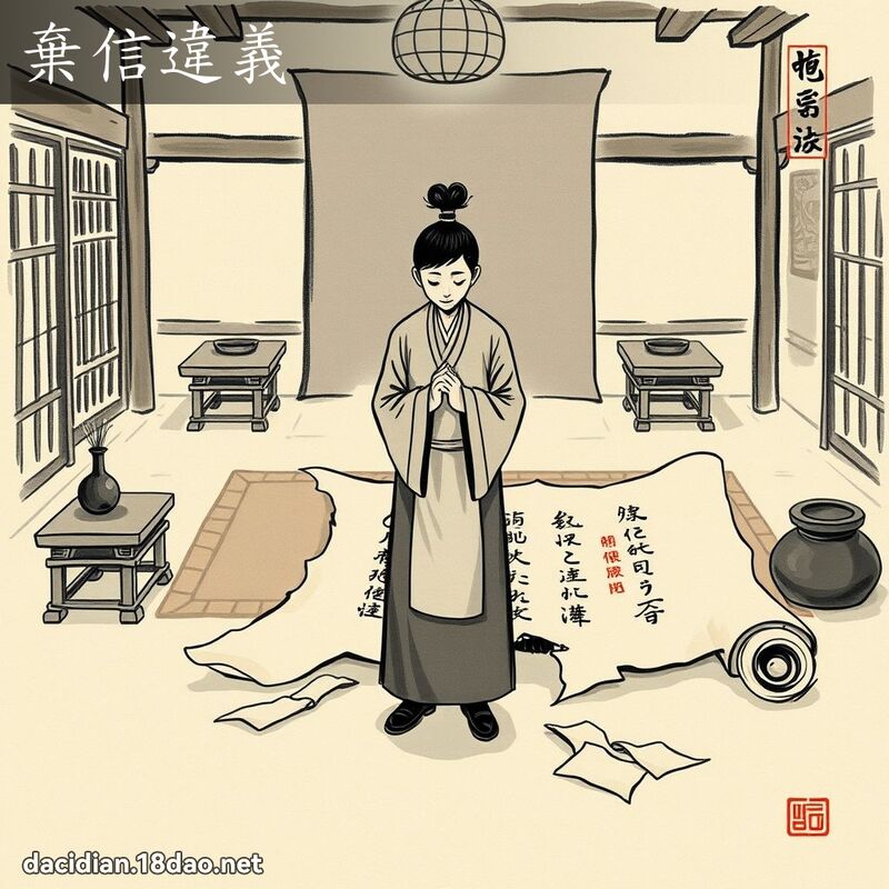弃信违义 配图