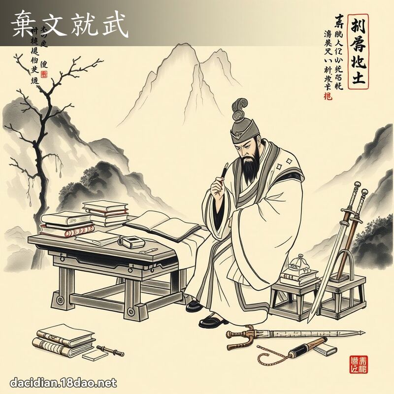 弃文就武 配图