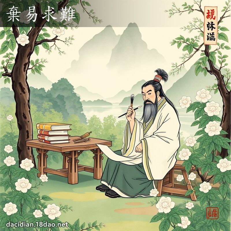 弃易求难 配图
