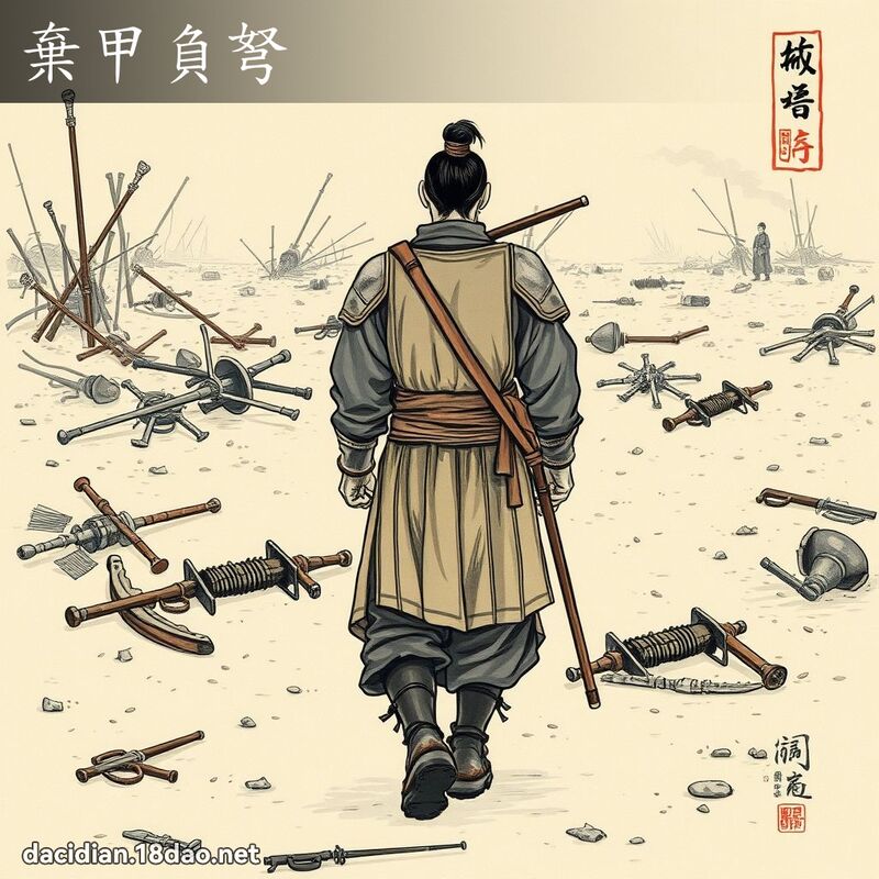 弃甲负弩 配图