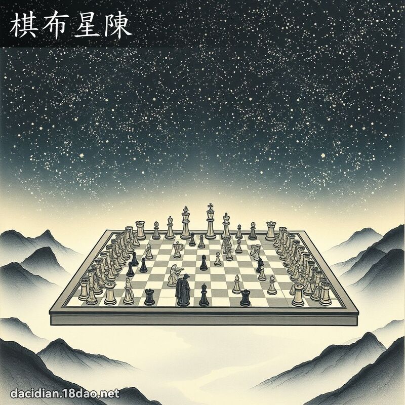 棋布星陈 配图