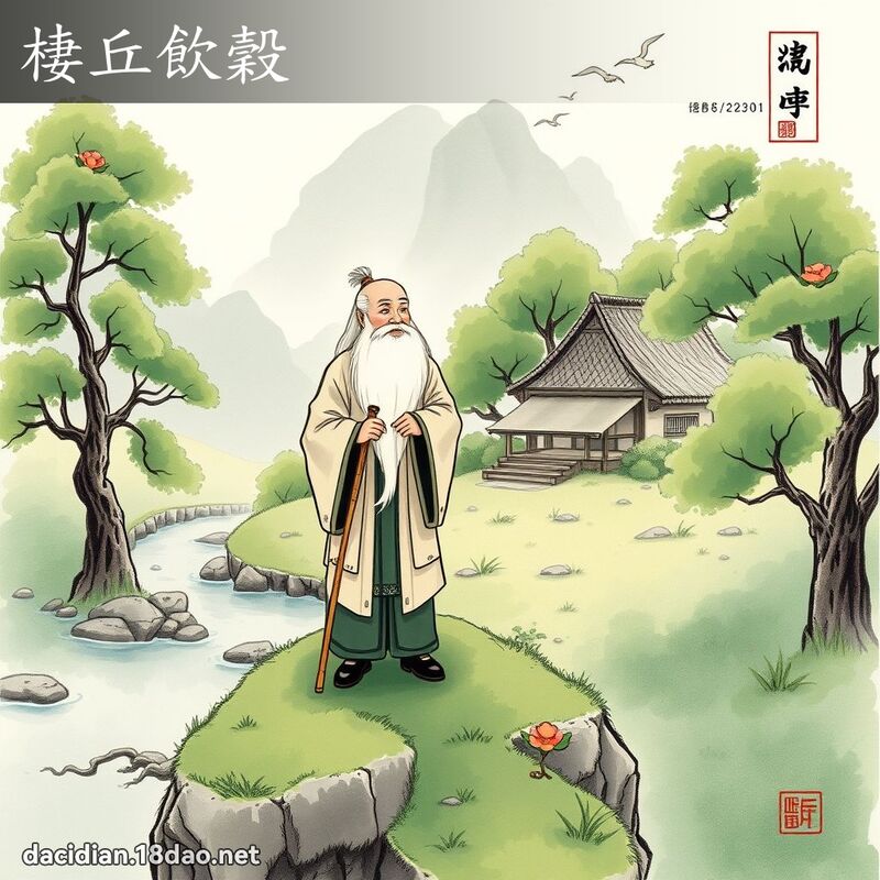 棲丘饮谷 配图